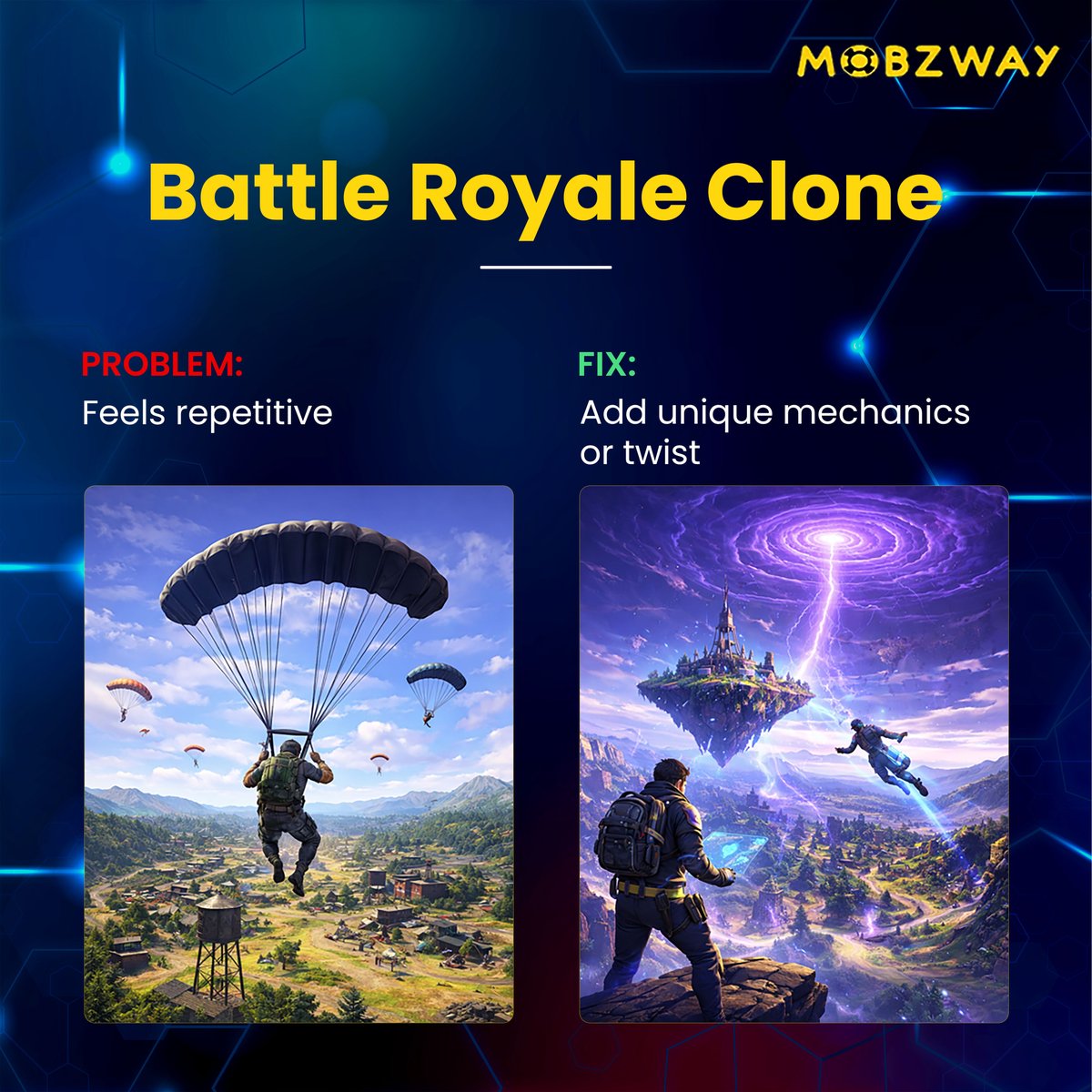 mobzway's tweet image. Ideas repeat. 🔄
Execution doesn’t.  💡

Even the most common game concepts can feel fresh —
if you add the right twist.

What’s the most overused game idea you’ve seen?

#GameIdeas #GameDesign #IndieGameDev #Gamers #GameDevelopment