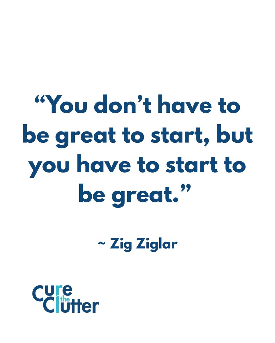 Starting is often the hardest part. We wait for the perfect moment, more time, more energy…but progress begins the minute we decide to take the first step.

Whether it’s organizing a drawer, your garage or and goal you’ve been postponing, don’t wait to feel ready. Just begin.