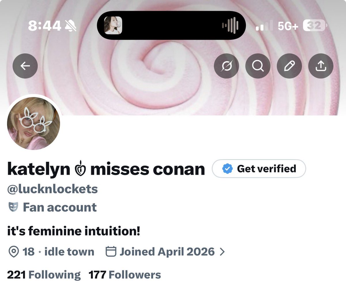 katelyn 𑣿 misses conan tweet media