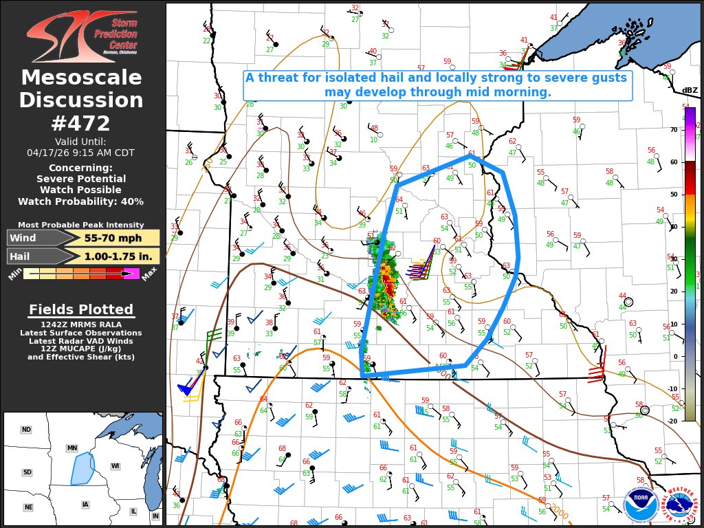 NWSSPC's tweet image. 7:46am CDT #SPC_MD 0472 , #mnwx #wiwx, spc.noaa.gov/products/md/md…