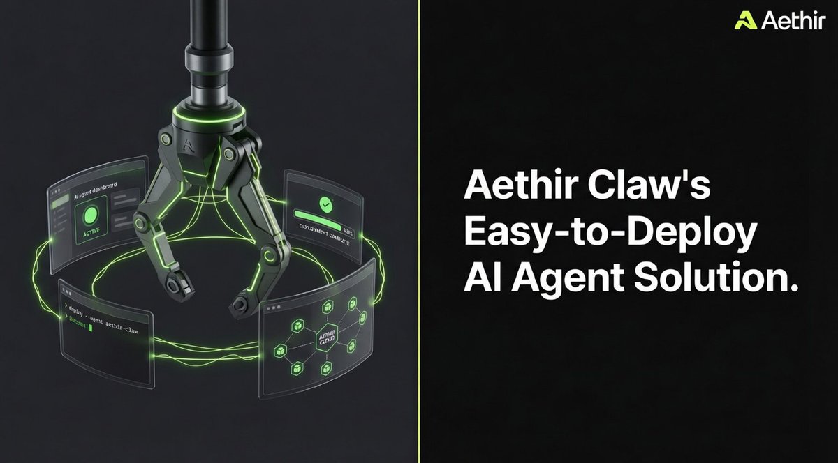 AethirCloud's tweet photo. AI agents are powerful… but setting them up shouldn’t take hours.

Aethir Claw changes the game with easy AI agent deployment:

 → No coding
 → No VPS setup
 → No infra headaches

Just managed-OpenClaw hosting on a secure, decentralized GPU cloud.

This is how AI agents go mainstream. 🚀

Dive into our latest blog for all the details👇