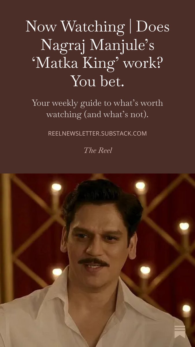 scroll_in's tweet image. Say hello to #NowWatching – Scroll’s new recommendations &amp;amp; reviews newsletter. Curated by our film critic Nandini Ramnath, it’s your weekly guide to what deserves your time on screens big and small.

Here's this week's #newsletter: open.substack.com/pub/reelnewsle…