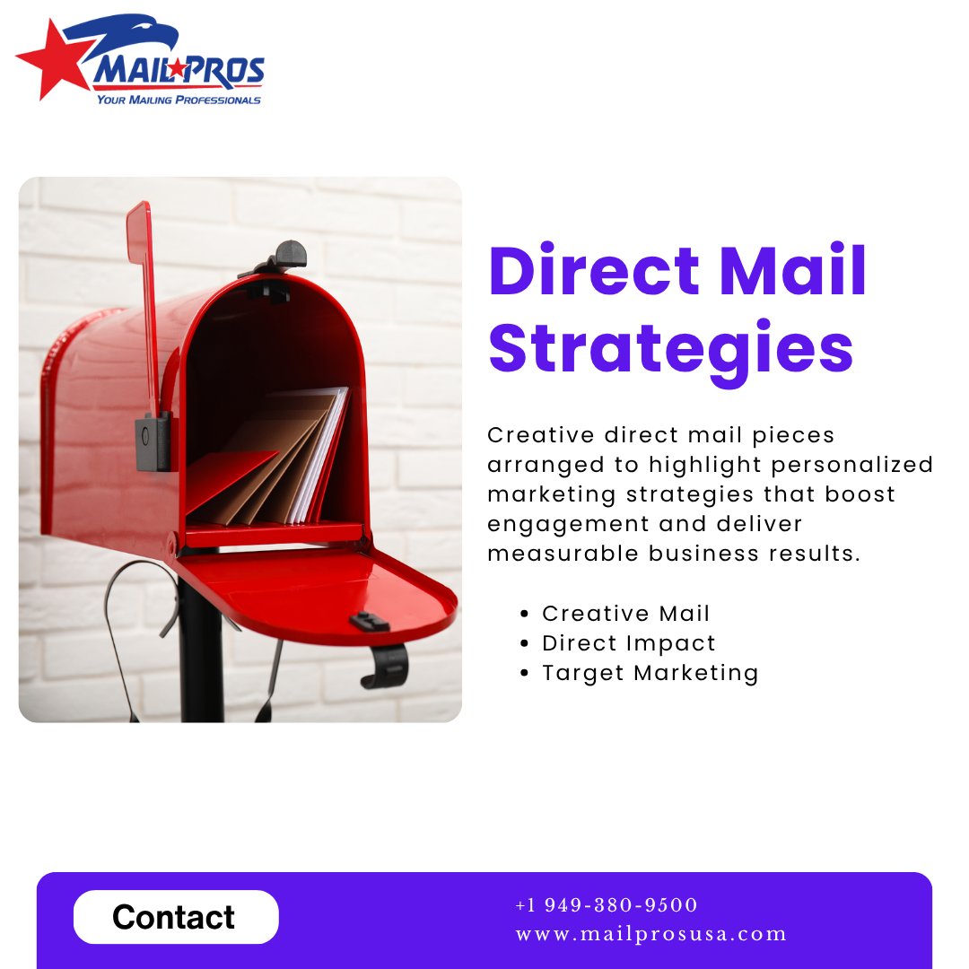 MailProsUSA's tweet image. Looking to improve your outreach with smart Direct Mail Strategies? Personalized campaigns still deliver strong engagement when done right.
MailProsUSA helps you create targeted, high-impact mail that connects and converts.

#DirectMail #Marketing #MailProsUSA #BusinessGrowth