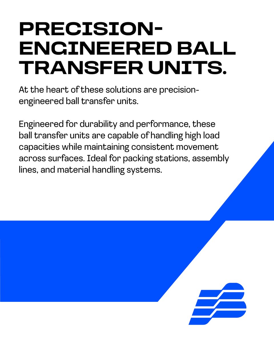 bench_master's tweet photo. Our partnership with Alwayse brings precision-engineered ball transfer units into Benchmaster’s range ⚙️

These solutions are designed for real-world use across packing stations, assembly lines, and material handling environments. 

#MaterialHandling #Engineering https://t.co/827ZKdPosd
