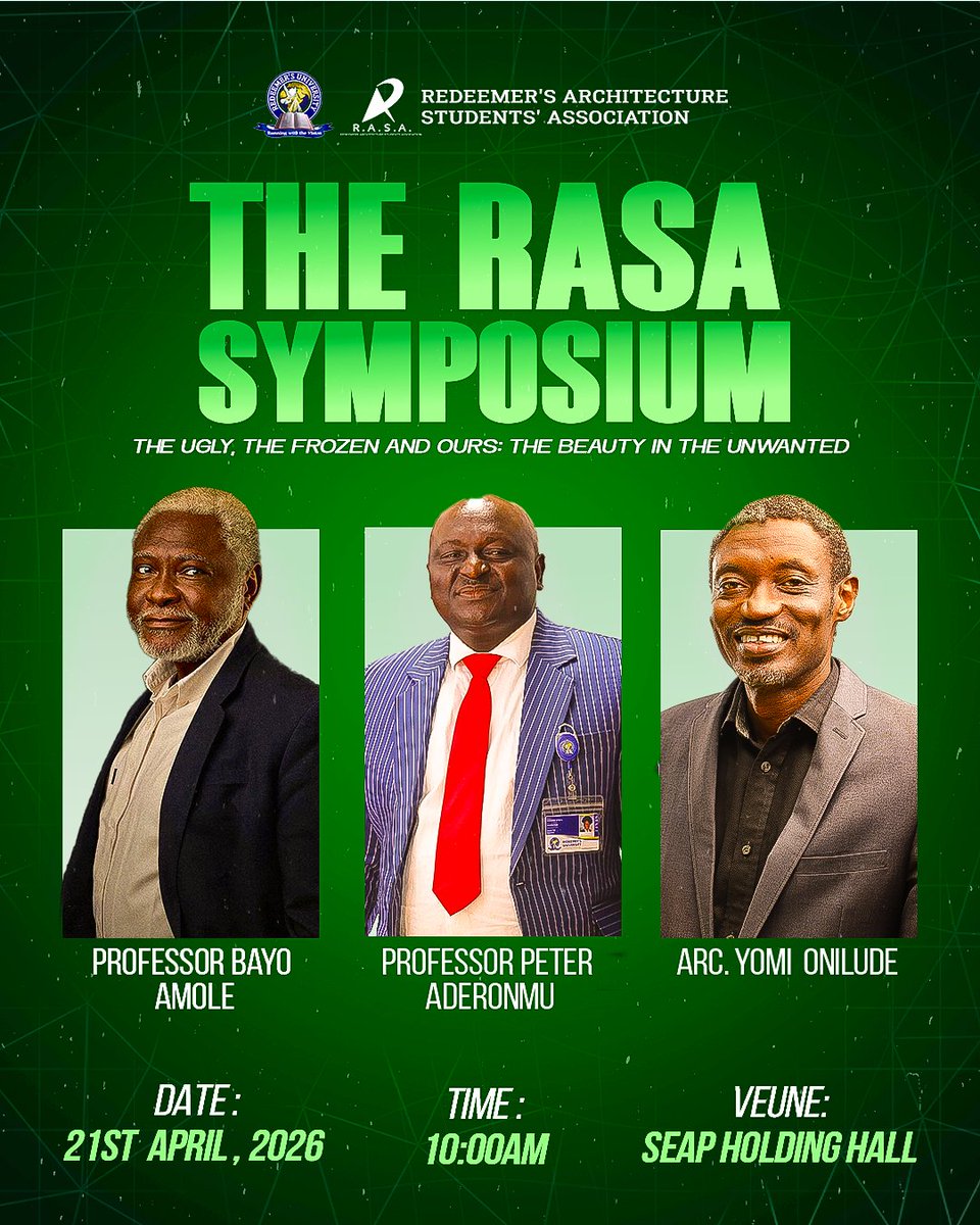 CCPLagos's tweet photo. We are proud to announce that our very own Arc. Yomi Onilude will be representing Consultants Collaborative Partnership (CCP) at The RASA Symposium 2026. https://t.co/tUP0f69QXO