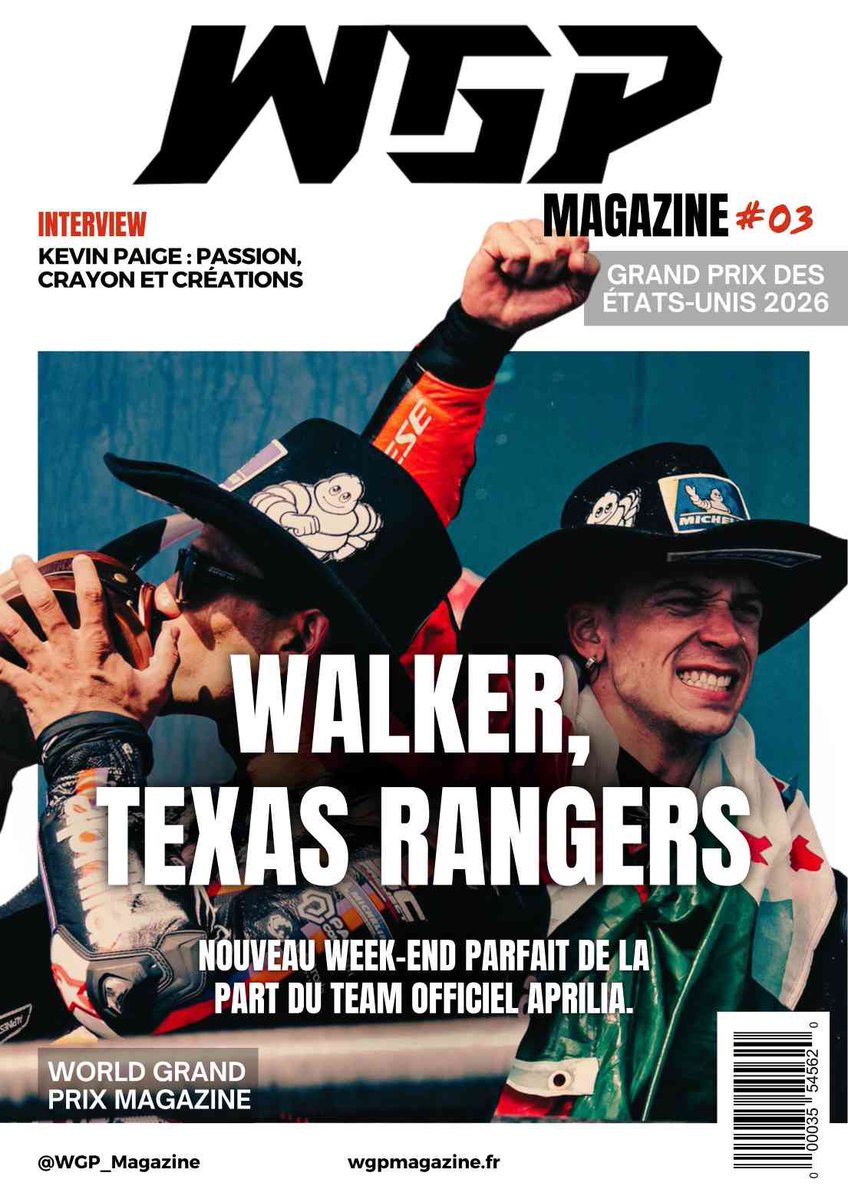 WGP_Magazine's tweet image. 𝗪𝗔𝗟𝗞𝗘𝗥, 𝗧𝗘𝗫𝗔𝗦 𝗥𝗔𝗡𝗚𝗘𝗥𝗦, notre nouveau numéro, est dispo !

À Austin, Aprilia n’a pas gagné la course… c’est la course qui a essayé de suivre Aprilia. Nouvelle démonstration du constructeur, qui voit Bezzecchi prendre le large. 🤠

Bonne lecture ! 
#MotoGP
#USGP