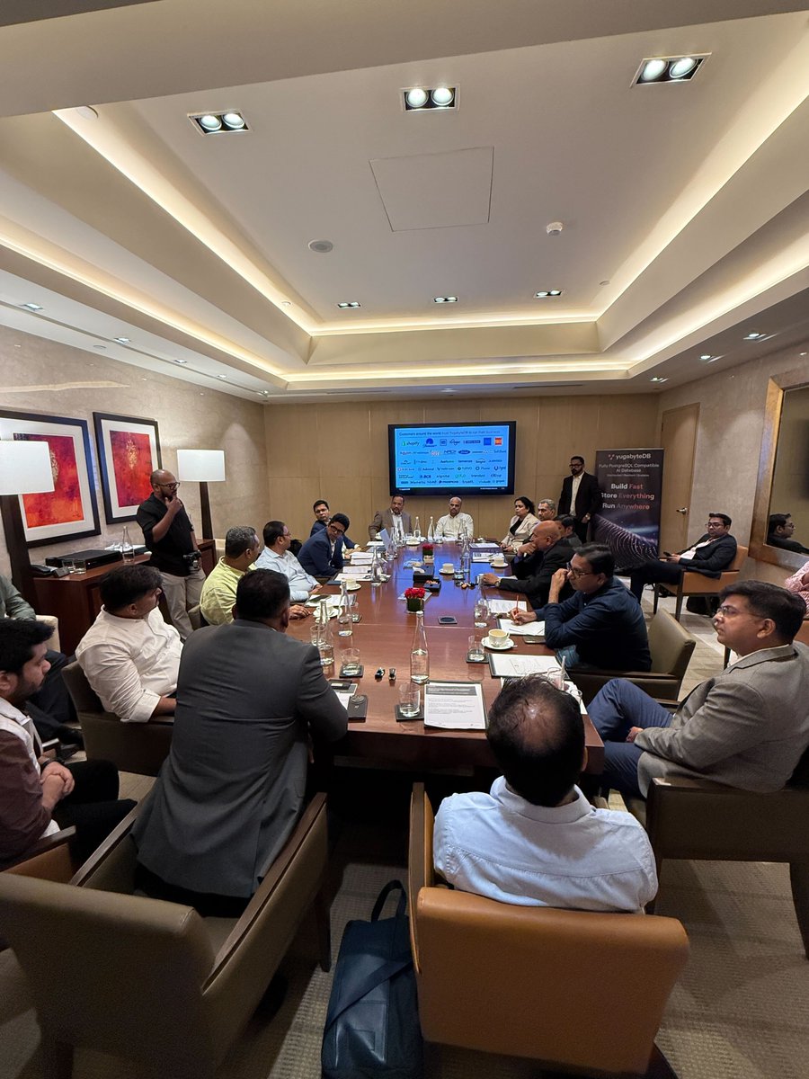 Yugabyte's tweet image. A clear shift is underway: legacy architectures are being stretched, and there is growing demand for #resilient, #activeactive data platforms like #YugabyteDB that can #scale without compromising availability.🤔

We were pleased to host senior technology leaders from leading