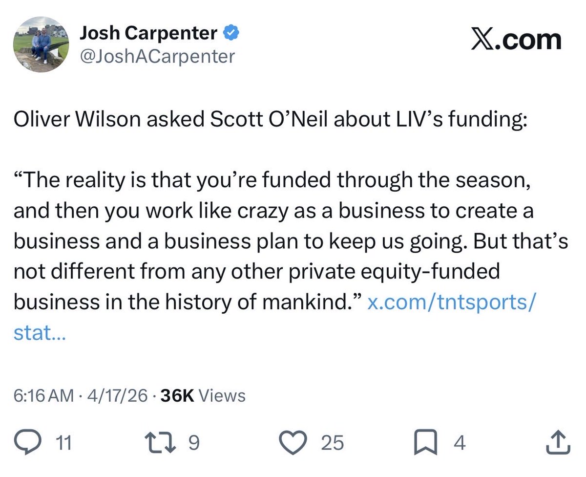 LIV Golf Duff tweet media