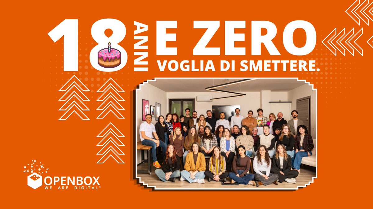Open_Box's tweet photo. Openbox compie 18 anni.
Li abbiamo passati a costruire strategie, a dare forma a nuove idee. Abbiamo imparato che in comunicazione non esistono scorciatoie.

Grazie a chi c'era. Grazie a chi è arrivato dopo. Grazie a chi lavora con noi per fare le cose per bene.

#Openbox https://t.co/p4sy9b0hnE