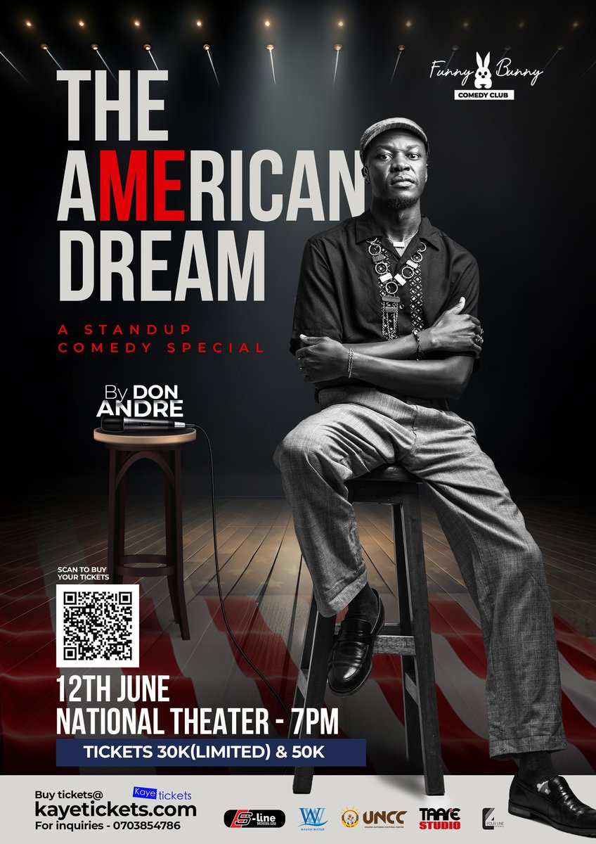 SarahSwarey's tweet photo. Don Andre is yet again taking over the Uganda National Theatre on June 12th with a comedy show that’s too real, too loud, and too funny to miss.
it’s stories, struggles, & savage truth turned into pure comedy.
Trust me, you want to be in that room.
#TheAmericanDream #DonAndre https://t.co/kDH9XBcenq