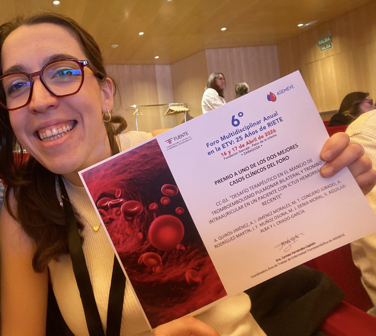 CordobaETV's tweet photo. ❇️ PREMIO mejor caso clínico en 6º Foro de #ETV RIETE para nuestra residente de #MedicinaInterna @AlbaQJ96 y a su adjunta responsable @bjm_ana del @HUReinaSofia

Enhorabuena‼️👏🏼👏🏼👏🏼 https://t.co/npIljTzho1