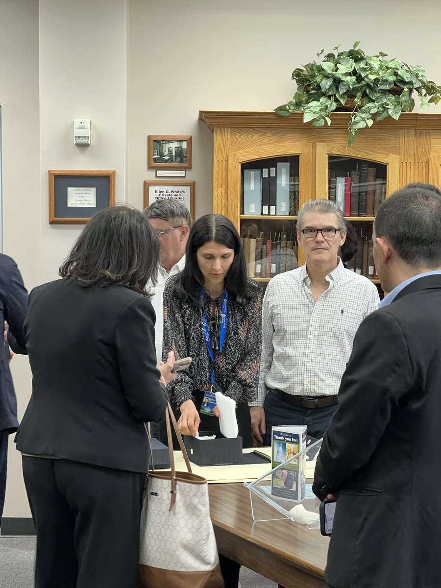 CenterforAR's tweet photo. We were delighted to welcome a group of pastors from Brazil to the Center for Adventist Research at Andrews University!

During their visit, they explored the rich heritage of the Seventh-day Adventist Church and learned about the mission of the Center for Adventist Research. https://t.co/5FfYysJPjN