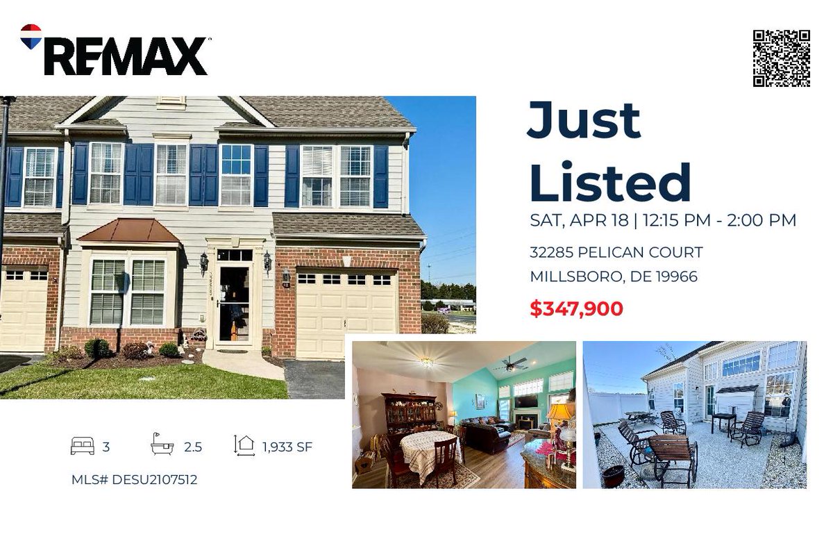 AnthonySacco71's tweet image. OPEN HOUSE Weekend!  We have 4 open houses for you this weekend that range from Waterfront home to townhome to single family detached and even condos east of rte 1 in Rehoboth.  Call with questions or directions 302-703-7141!  
#OpenHouseEvent #openhousesaturday #openhousesunday