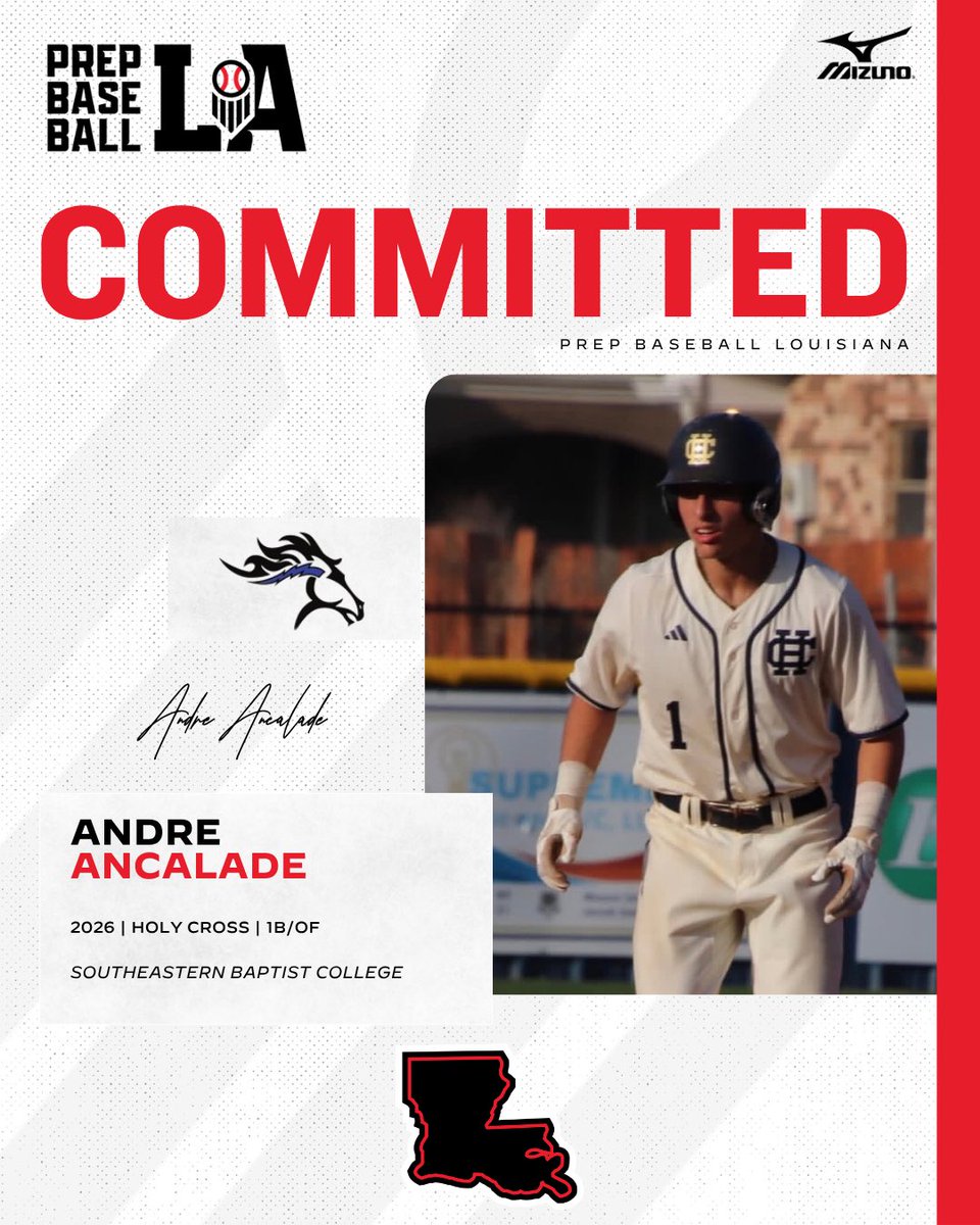 PrepBaseballLA's tweet image. Congratulations to 2026 Andre Ancalade (Holy Cross) on his commitment to Southeastern Baptist College.

Ancalade is the 4️⃣9️⃣th commit from the 2025 Senior Games. #BeSeen #LASeniorGames25

@AlexArmandPBR | @Tyler__Leary 

👤 prepbsbl.com/4sBhwuH