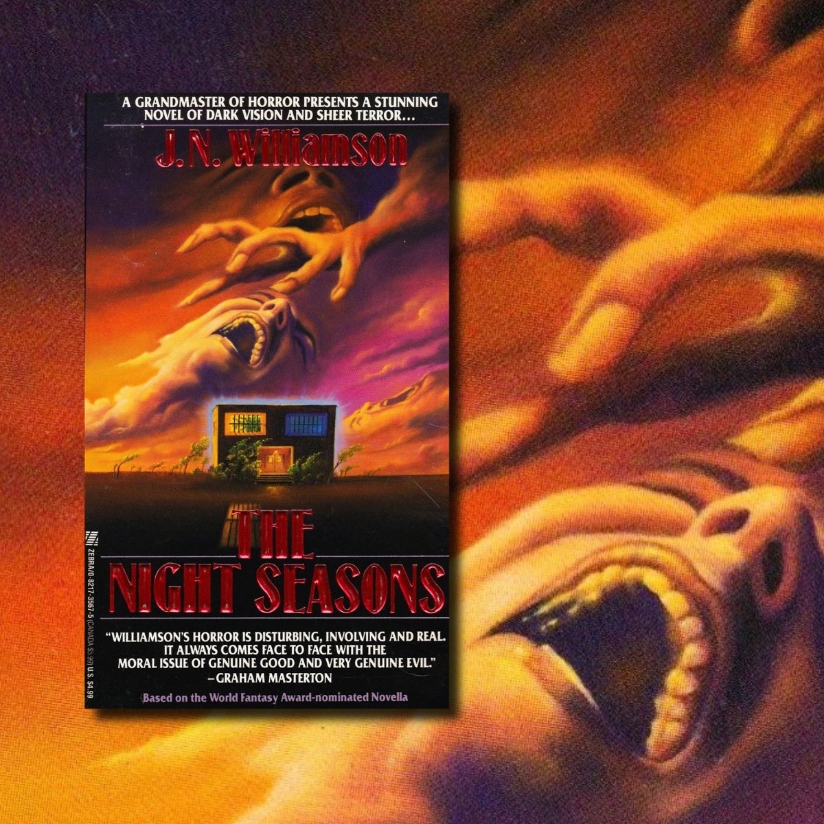 HorrorPaperback's tweet image. Born on this day: J. N. Williamson (1932-2005).

Here's the 1991 Zebra Books edition of The Night Seasons.

#horror #horrorart #horrorcommunity #horrorfam