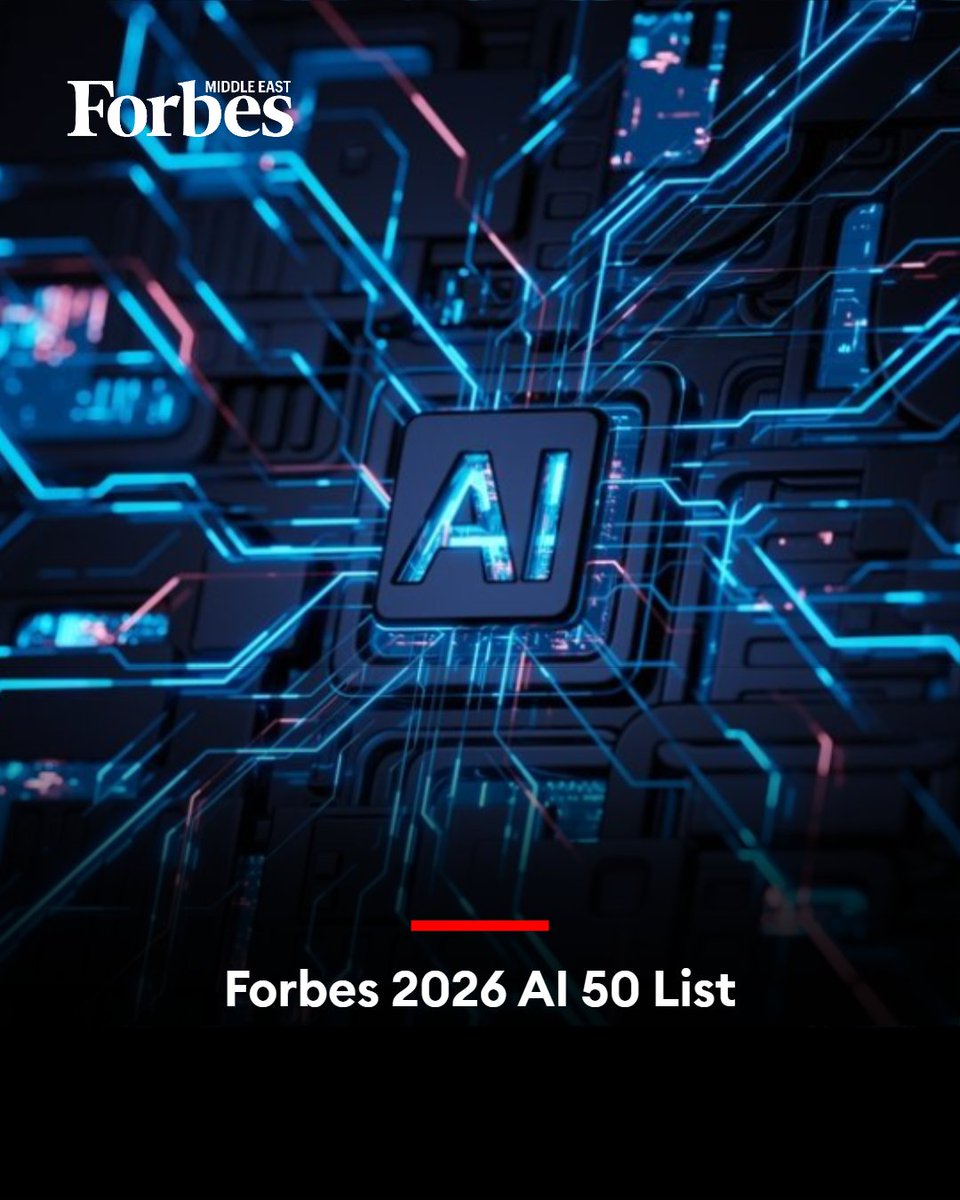 Forbes_MENA_'s tweet image. Three years into the AI frenzy, startups are proving they can turn lofty ideas into sustainable businesses, as evidenced by #Forbes’ 2026 AI 50 list, which spotlights the world’s most promising privately held AI companies.

For More Details: on.forbesmiddleeast.com/cc8941