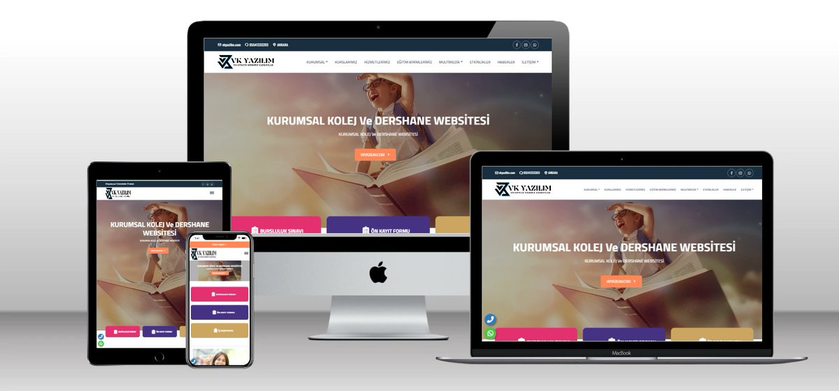 vkyazilim's tweet image. Kurumsal Kolej Ve Dershane Scripti V1 - Mobil Uyumlu Hazır Web Site - Vkyazılım
#Kolej #Dershane #script #HazırWebSite