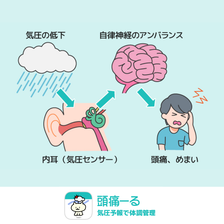 頭痛ーる:気圧予報で体調管理⛅ tweet media