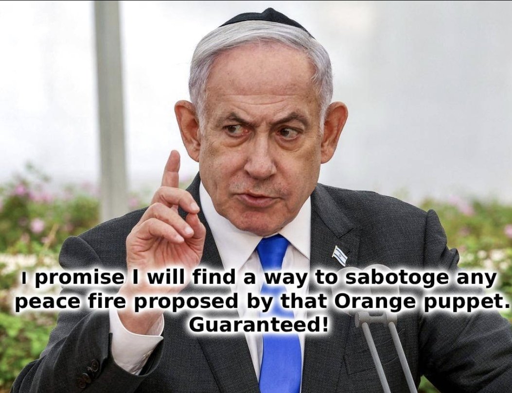 MariaMo32975161's tweet image. Sending the same tag team won't work either. Netenyahu ghost walks every breath US takes. The US right now is clearly a puppet to Israel US Inc. #IsraeliOccupation #irantrumpwar #Netenyahu