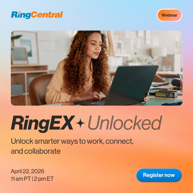 Prabhat_Biswas's tweet photo. Join RingCentral's upcoming Customer Care webinar on April 22, where our team will walk through the latest RingEX updates and show how they can boost productivity, improve collaboration, and simplify day-to-day work. If you're already using RingEX, this... https://t.co/DEH80vD8YM https://t.co/GJAiaQrpKC