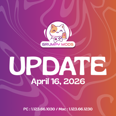GrumpyMods's tweet photo. Hey! 🥳

All my mods are compatible with update 1.123.66 
↪Info: https://t.co/EazgnVNmu8  

Happy Gaming 💖
#Sims4 @MaiaGame_FR @KELVINCITYFR https://t.co/hYfGc28M7V