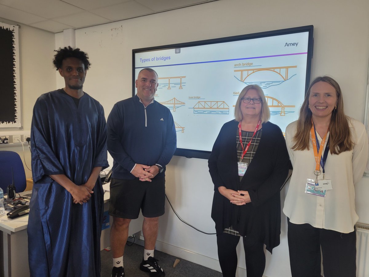 ParkwoodAcademy's tweet photo. Fantastic to welcome Emma Pickering and Jillian from Amey to challenge our Parkwood E-ACT students to think like structural engineers in a bridge building competition! They certainly developed skills and left more knowledgeable about careers in the sector! https://t.co/cqWJpI8f4r