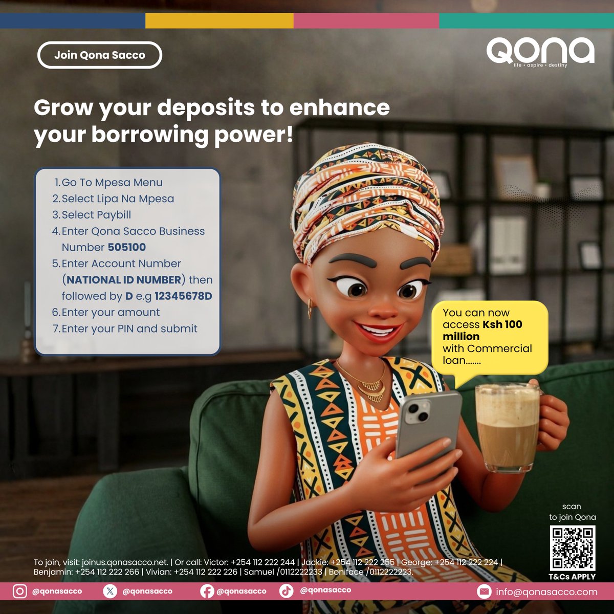 qonasacco's tweet image. Hii si saving tu… it's unlocking bigger opportunities. 

Increase your deposits, expand your limits, and access more when it matters.

Start today: joinus.qonasacco.net 

#FinancialGrowth 
#QonaSacco 
#NextLevel
#QonaNiCommunity