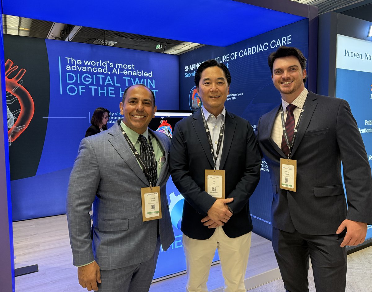 inheartmedical's tweet photo. That’s a wrap for #EHRA 2026! 💪🏻
It was a pleasure connecting and hearing firsthand how #inHEART is helping physicians around the world improve outcomes for patients with cardiac arrhythmias. 

Thank you to everyone who stopped by our booth—and a special thanks to the physicians who showcased our 3D advanced imaging technology in their presentations.

👉🏻 Didn’t get the chance to connect? Come by booth 528 at #HRS Chicago, April 24-26 and discover how to extract key information from CT & MRI to optimize your procedures.

@escardio @HRSonline #epeeps #cardiacimaging #EHRA26 #HRS26