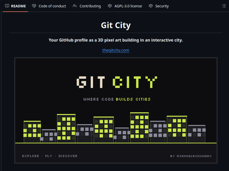 GithubProjects's tweet photo. Git city: turn github profiles into a 3d interactive city https://t.co/mxKv66o2oI