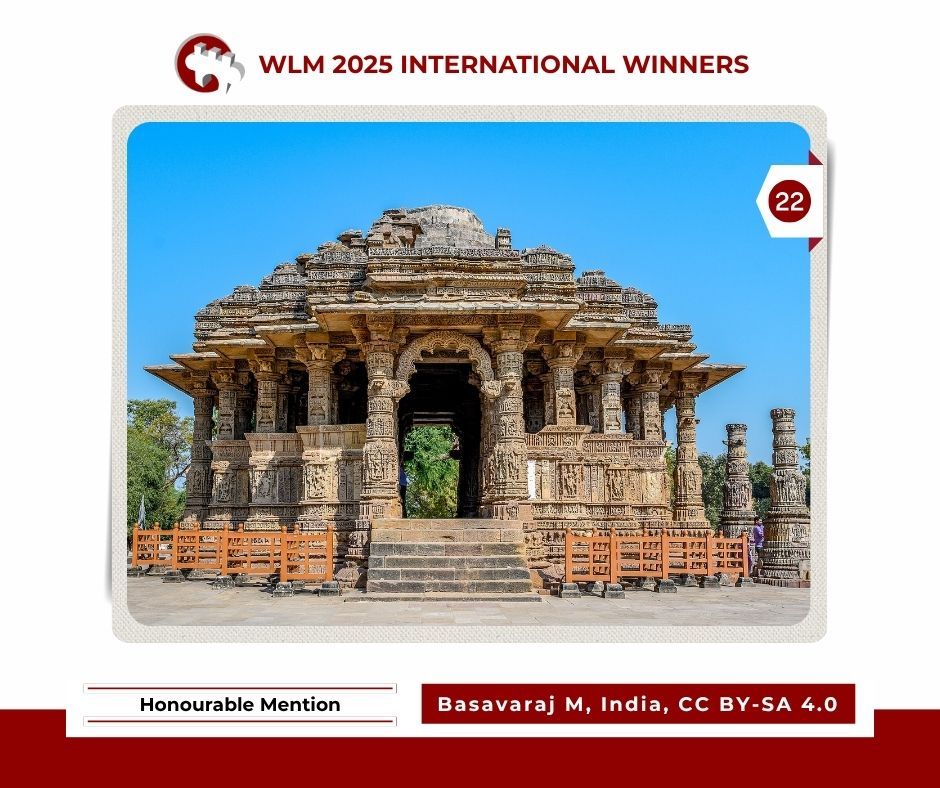 wikimonuments's tweet photo. Honourable Mention: 22nd Place International WLM 2025
🏛️ The Sun Temple of Modhera 
📍 India
📸 Basavaraj M (CC BY-SA 4.0): https://t.co/O4H5k11ISY 

#WikiLovesMonuments #WLM2025 #Monument #Photography #Wikipedia #Wikimedia #SunTempleofModhera #WikimediaIndia #India https://t.co/YehTnAUbFh