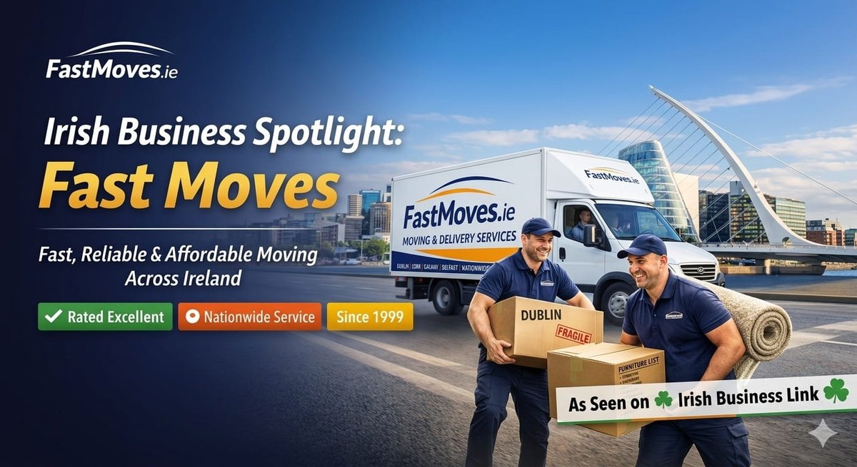 Irish Business Spotlight on Fast Moves, find out how they redefined the "Man with a Van" concept and their top advice for Irish startups.
Full story here: iblgroupsocial.odoo.com/r/V37
#IrishBusiness #Dublin #SmallBiz #StartupIreland #SupportLocal #FastMoves @IrishBizLink