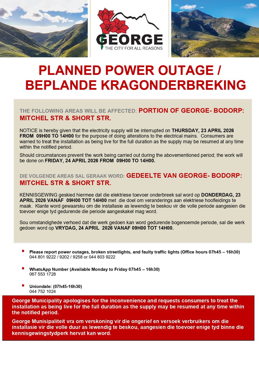 George Municipality tweet media