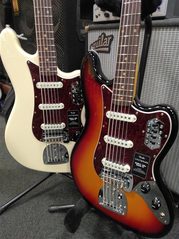 1484shibuya's tweet image. Fender Mexico の新シリーズ Vintera IIIから
Bass VI 登場！Olmpic Whiteもあります！

#Fender #Bass #ベース　＃エレキベース