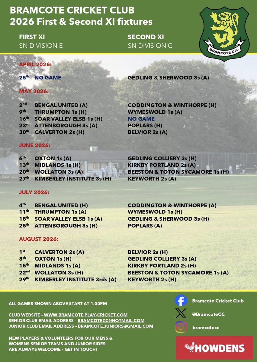 Bramcote Cricket Club tweet media