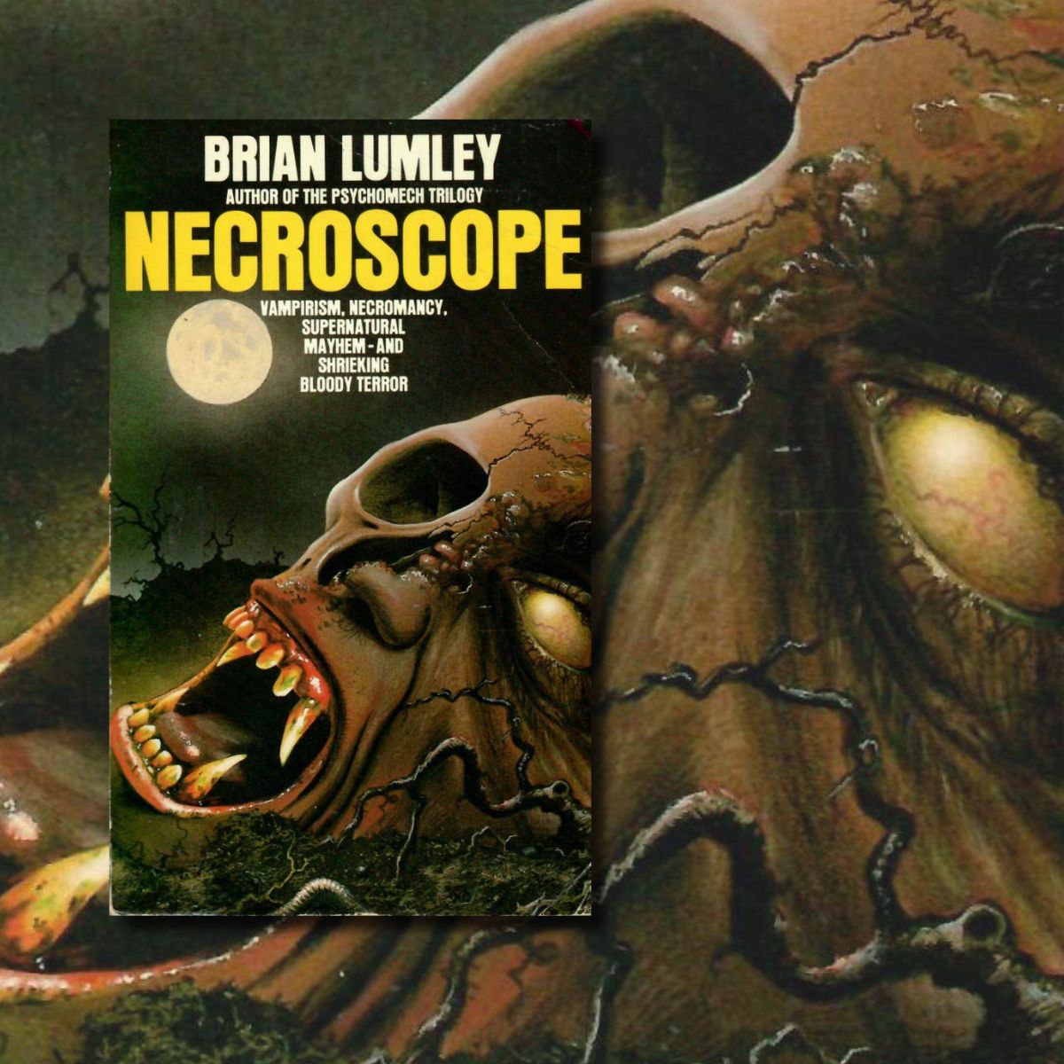 HorrorPaperback's tweet image. Alun Hood's cover art for the 1986 Grafton edition of Brian Lumley's Necroscope.

#horror #horrorart #horrorcommunity #horrorfam