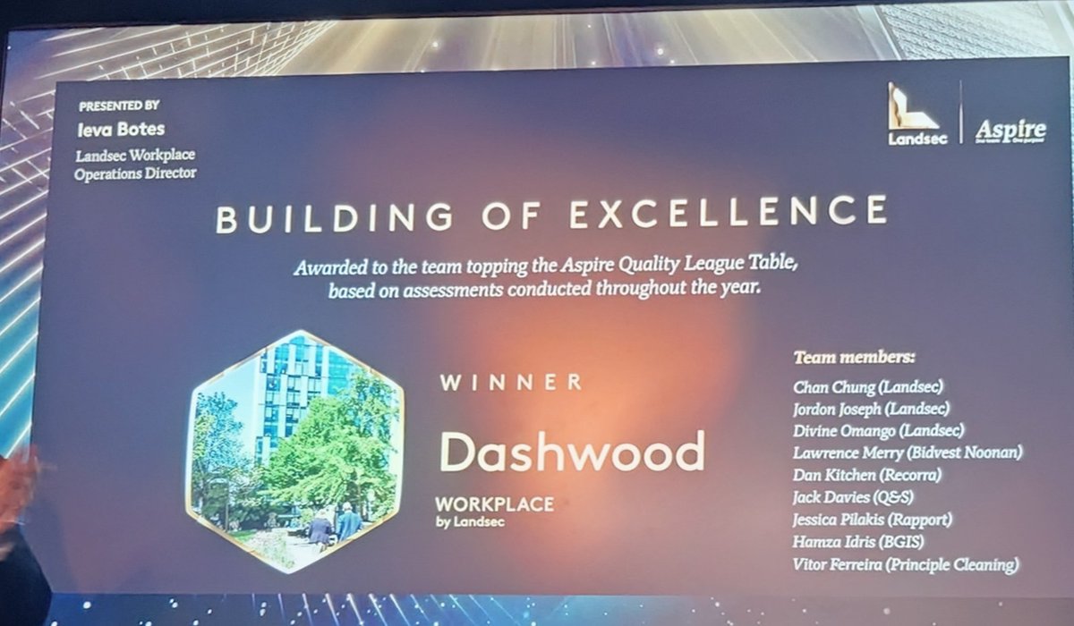 QSLandscaping's tweet photo. We won!
We're very proud to have won @LandsecGroup's Aspire Awards!
👏 Jack Davies – Newcomer
🌱 Greenhouse Produce – Innovation
Also proud to support the team behind Dashwood’s Building of Excellence Award.
Congrats to all finalists 👏
#AspireAsOne #Landsec #naturalhistorymuseum https://t.co/yPv72GT12t
