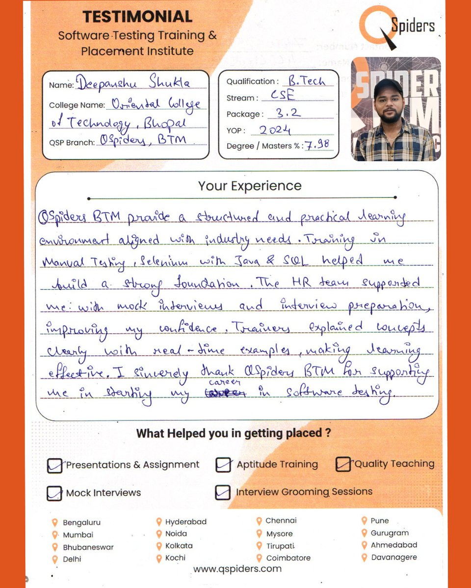 QSpiders, JSpiders & PySpiders BTM Layout tweet media