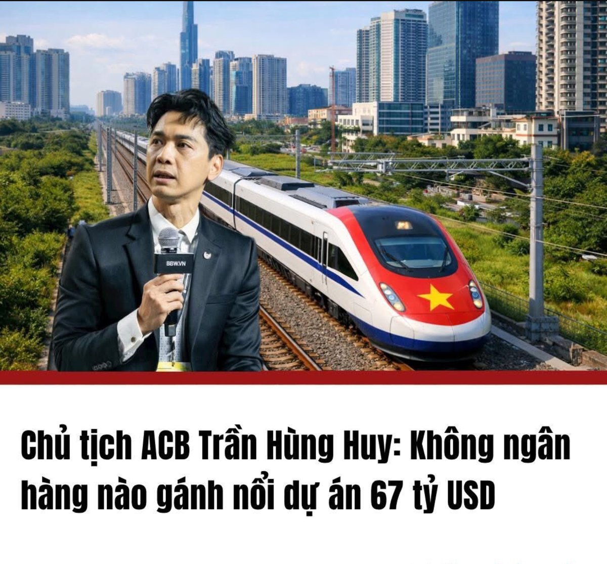 nguyensonhai868's tweet photo. ACB Chairman Tran Hung Huy: The banking system is too thin to "bear" a large project like the North-South high-speed railway, with an estimated total investment of up to 67 billion USD.
#Unitsky #UST #UnitskyStringTechnologies #uPod #uSkyTransport #SkyTaxi #Railway #Highspeed https://t.co/ggyWO0Qnu3