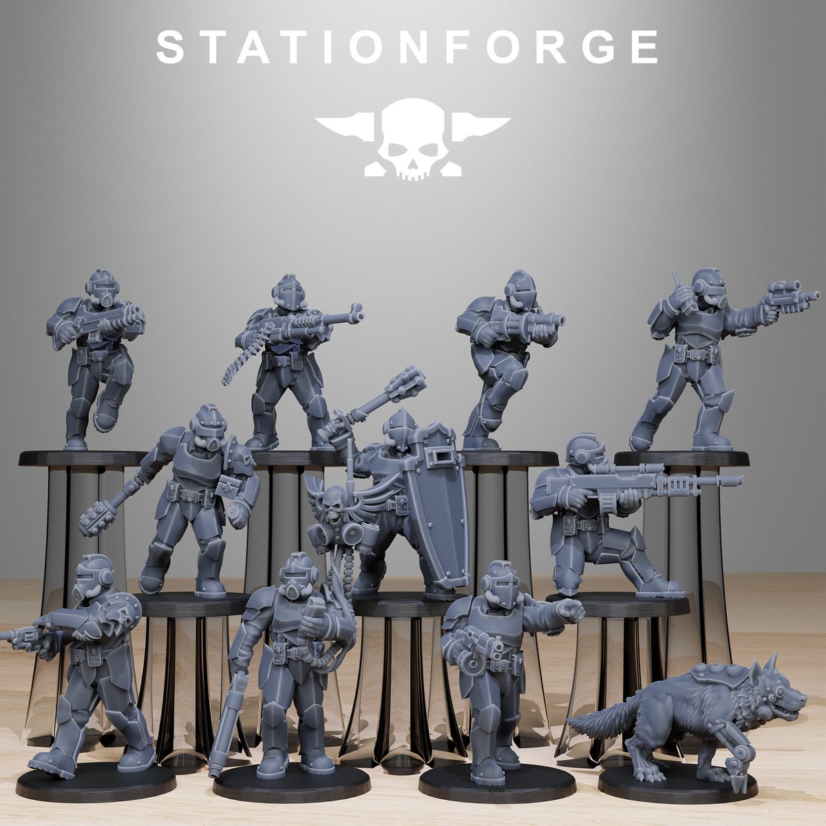 station_forge's tweet image. The Enforcers have arrived to maintain order.
The ultimate heavy-hitters for your trench guard army.
Grab the squad: myminifactory.com/object/3d-prin…
#miniature #ttrpg #wargaming #3dmodel #3d