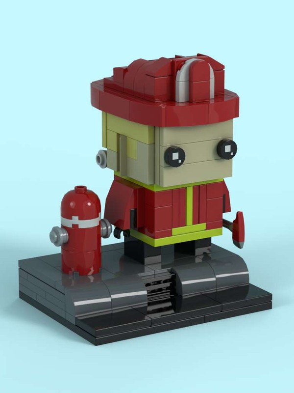 Rebrickable's tweet image. Brick-built Worker: Firefighter by Hectocron reb.li/m/259025?spot=… #lego #rebrickable #legomoc