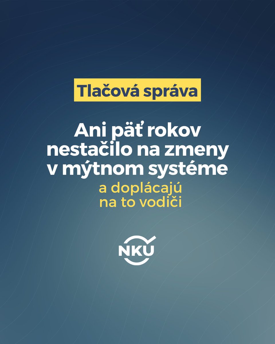 NKUSR's tweet photo. Tlačová správa: Ani päť rokov nestačilo na zmeny v mýtnom systéme a doplácajú na to vodiči
🗣️ https://t.co/3BALsSHMCn
#Mýto #MýtnySystém #Cesty #Doprava #NárodnáDiaľničnáSpoločnosť https://t.co/EW1UEwKd3H