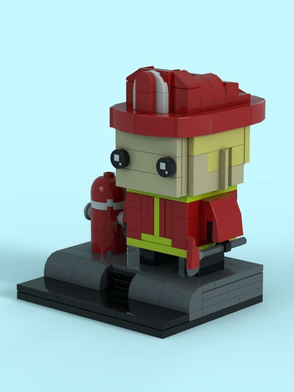 Rebrickable's tweet image. Brick-built Worker: Firefighter by Hectocron reb.li/m/259025?spot=… #lego #rebrickable #legomoc