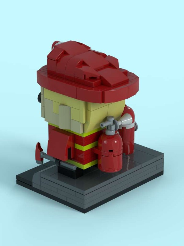 Rebrickable's tweet image. Brick-built Worker: Firefighter by Hectocron reb.li/m/259025?spot=… #lego #rebrickable #legomoc