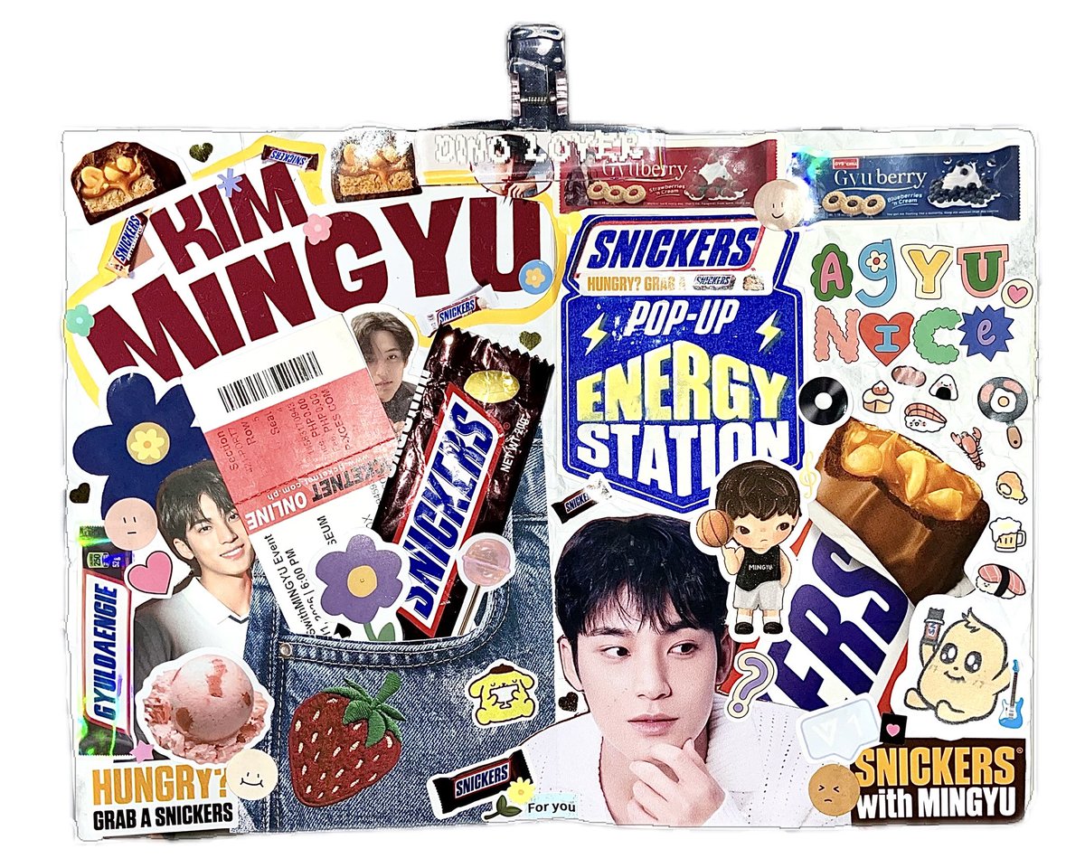 eyes_on_yoon's tweet image. #SNICKERSwithMINGYU journal spread 🐶