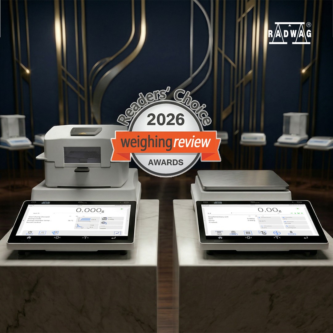 RadwagW's tweet photo. RADWAG ist zweifacher Preisträger der “Weighing Review Awards 2026”!
1. Beste Laborwaagen
(Best Laboratory Scales/Balances)
 https://t.co/7UiFY9eb6Q
2. Beste Industriewaagen
(Best Industrial Scales)
 https://t.co/zD5Ozyi7Cs

Weitere Informationen: https://t.co/fqYj8mS4YB https://t.co/KuIJTRX20A