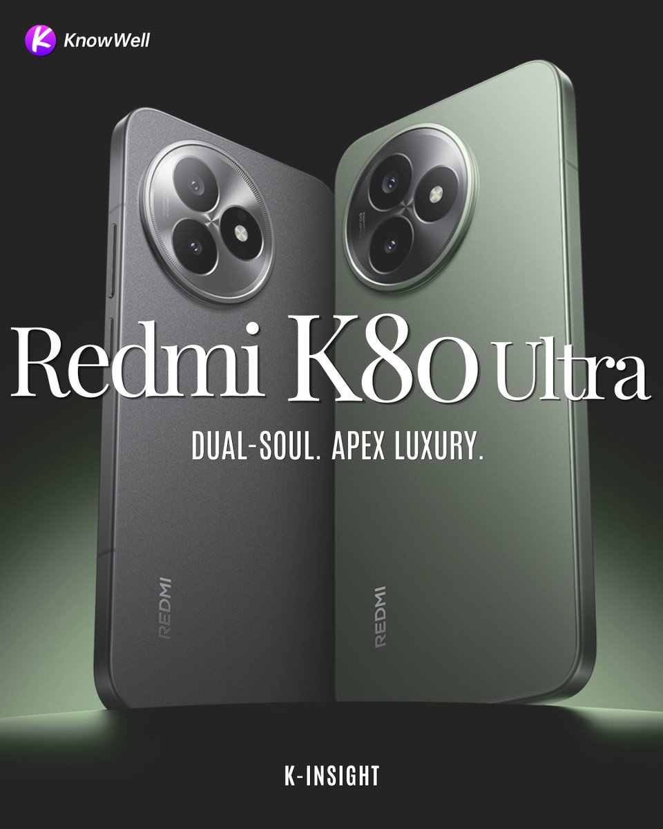 knowwellinsight's tweet photo. Redmi K80 Ultra fuses a 3 nm flagship platform, 144 Hz 3200‑nit display, and 7410 mAh battery with 100W charging into a seamless IP68‑rated experience—where extreme performance meets enduring luxury.@Xiaomi

Read More: https://t.co/LHXvBrU0bZ 

#kinsight #knowwell #redmi https://t.co/NI8WkOY3lE