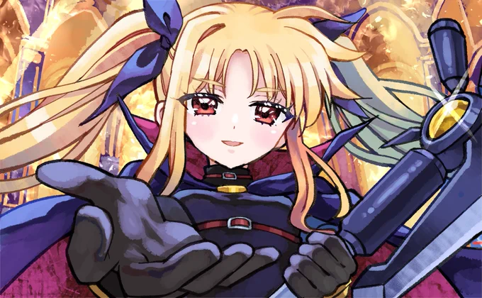 キュアアルカナ・シャドウっぽいポーズのフェイトちゃん