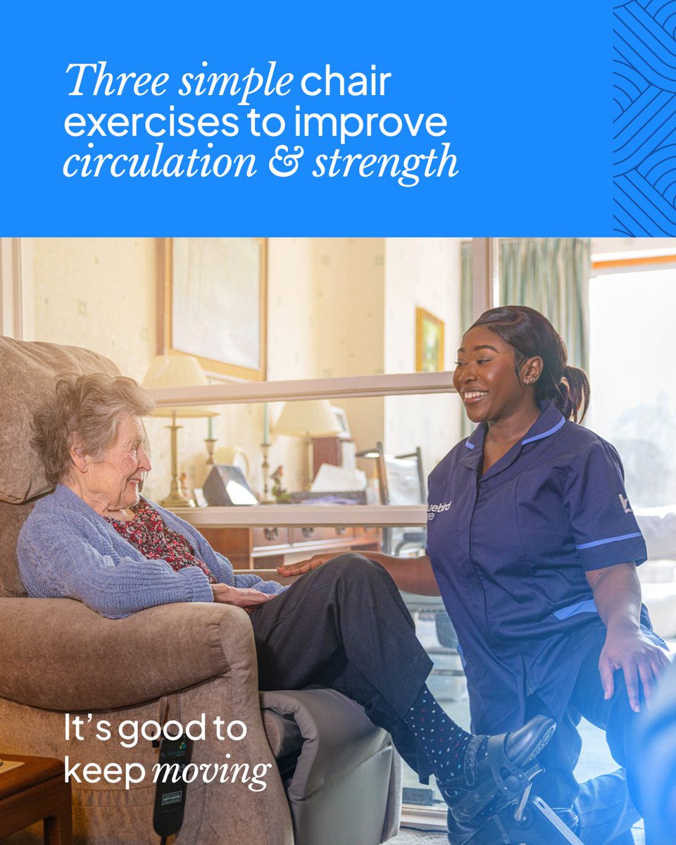 BluebirdNHWB's tweet image. Improve your happiness, independence &amp;amp; quality of life with these exercises for everyday, functional strength.🚶

We are here to support you. 💙 bit.ly/4aTiLhK

#HomeCare #HealthCare #Care #Carer #Home #ItsGoodToBeHome #BluebirdCare #Exercise #Health #HealthyLiving