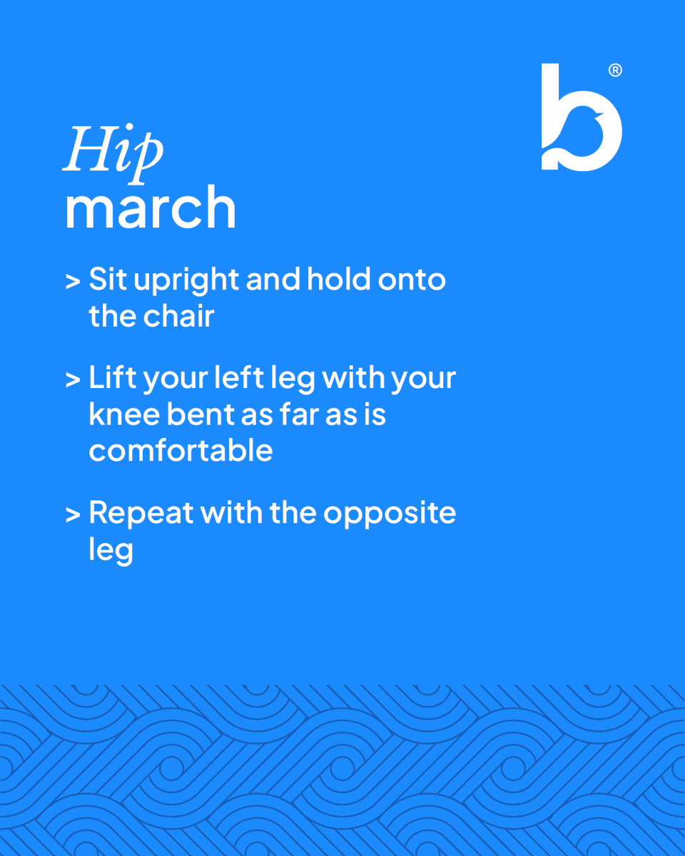 BluebirdNHWB's tweet image. Improve your happiness, independence &amp;amp; quality of life with these exercises for everyday, functional strength.🚶

We are here to support you. 💙 bit.ly/4aTiLhK

#HomeCare #HealthCare #Care #Carer #Home #ItsGoodToBeHome #BluebirdCare #Exercise #Health #HealthyLiving