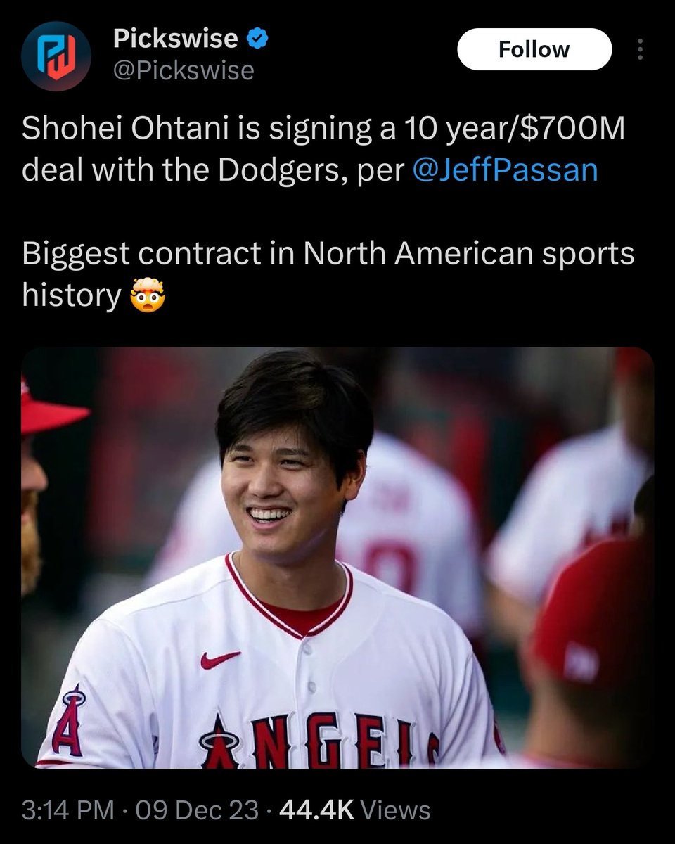 TURN BACK TIME.. Original Tweet by <a href="/Pickswise/">Pickswise</a> via X 12/9/23
#Ohtani #ShoheiOhtani #USATOONZ